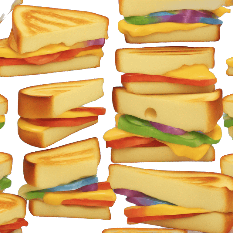 rainbow grilled cheese emoji