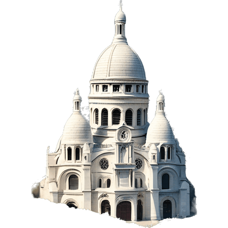 The sacré coeur in montmartre, Paris in a round for being the image of an Instagram account. Shiny weather, blue sky, looks like the perfect day to go visiting the basilique of the sacré coeur in Montmartre.  emoji