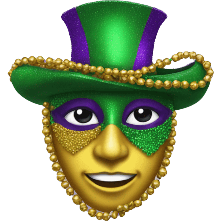 Realistic isolated mardi gras beads emoji