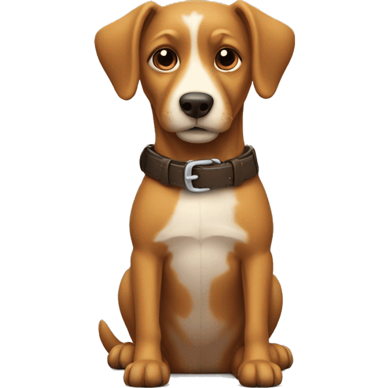 Dog holding belt emoji