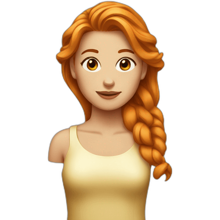 femme cheveux roux emoji