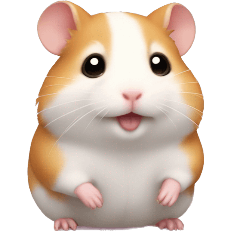 Hamster twinkle love, no mouth emoji