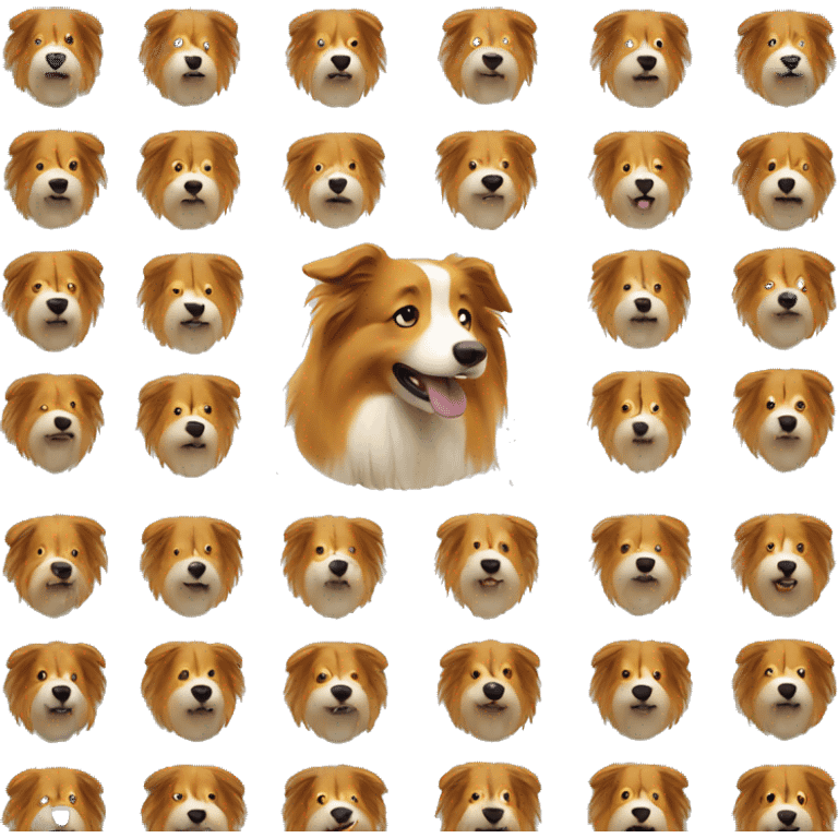 Orange Scotch collie emoji