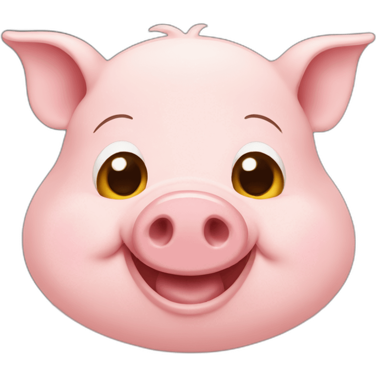 pig blushing smiling emoji