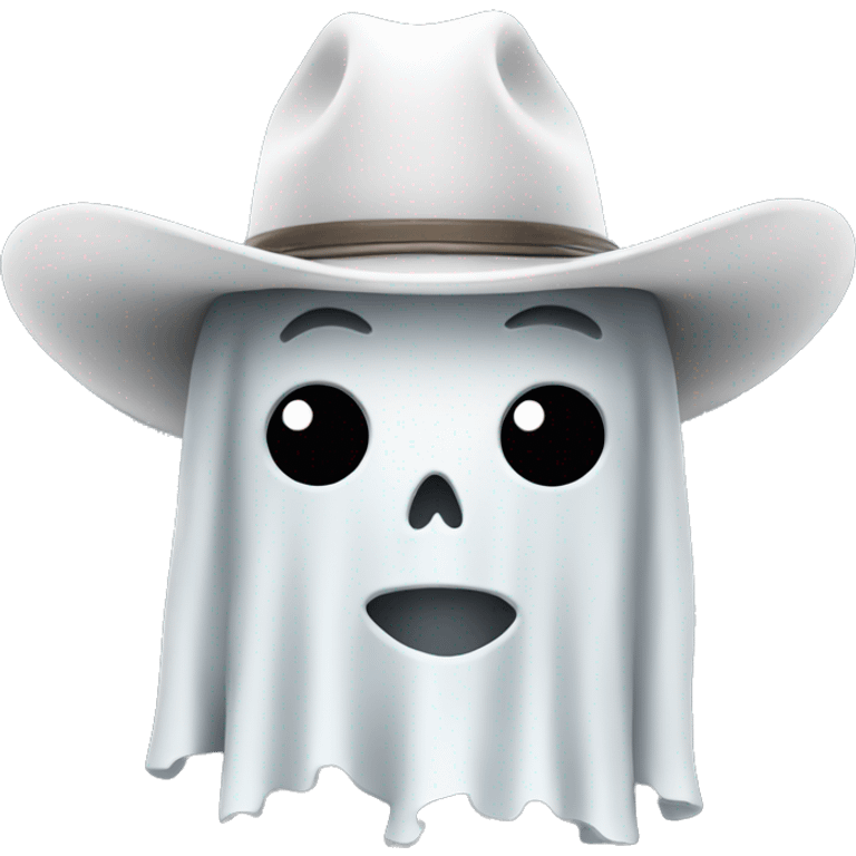 Ghost wearing cowboy hat emoji