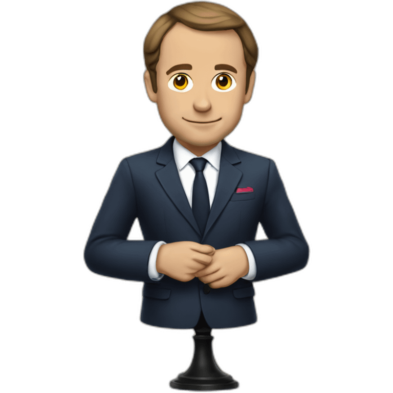 Macron sur un chat emoji