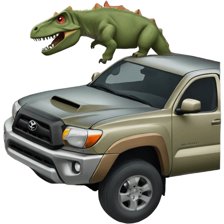 Toyota Tacoma with Jurassic Park theme emoji