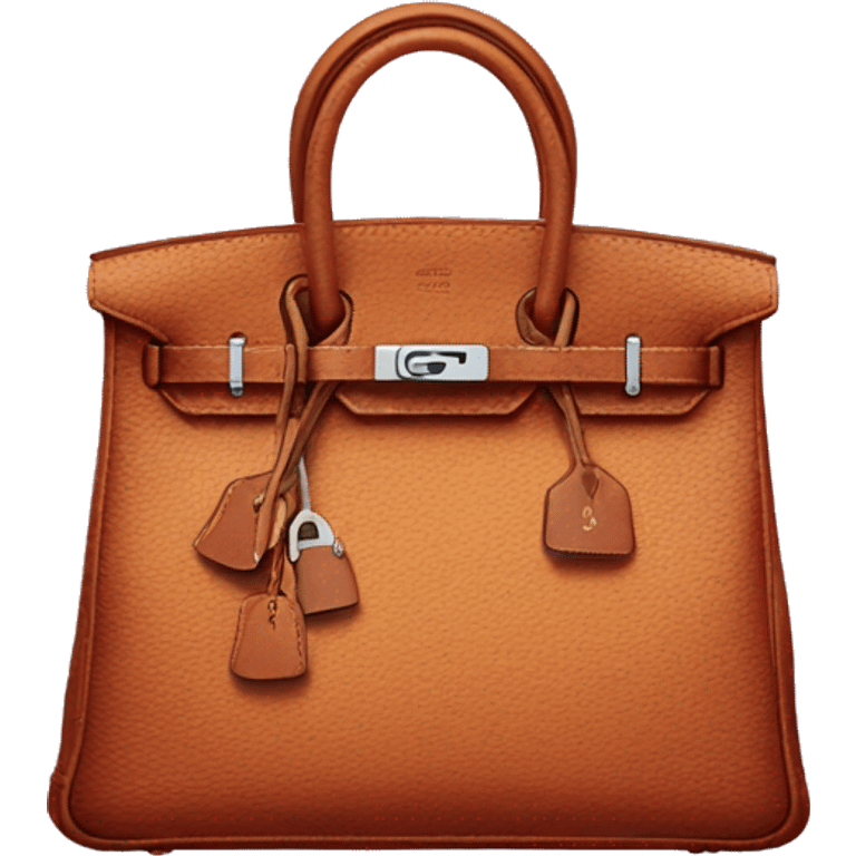 Burgundi Hermes Birkin  emoji