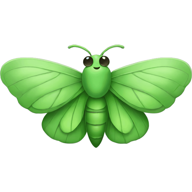 cute green moth emoji  emoji