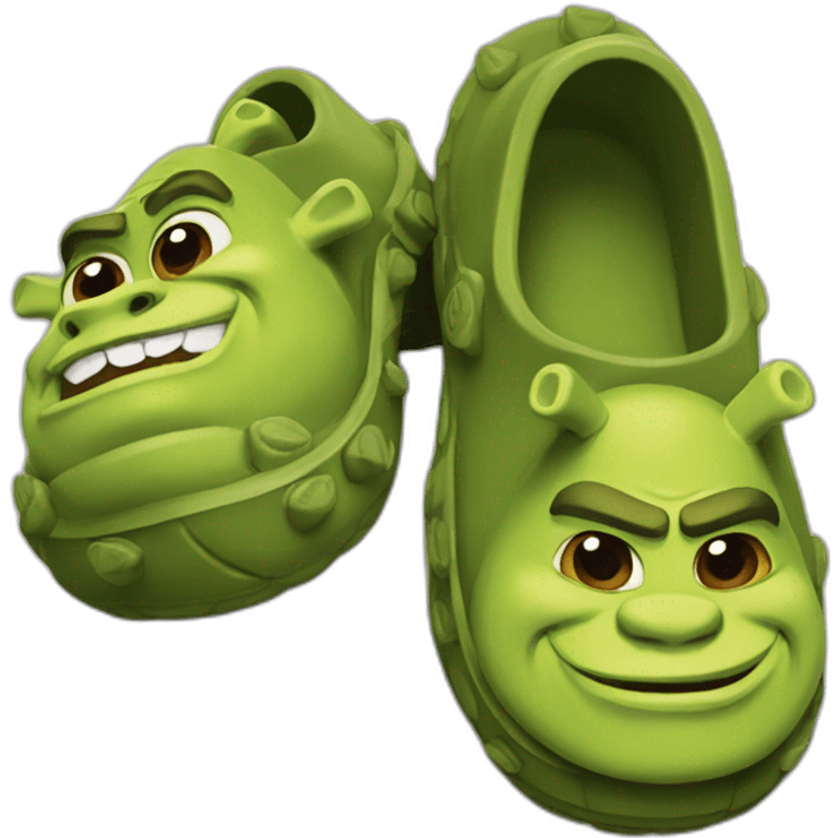 Shrek themed crocs emoji