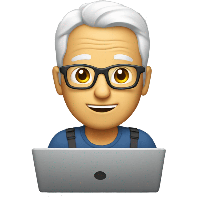 senior web designer on laptop emoji