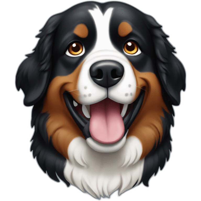 Bernese Mountain Dog playing emoji