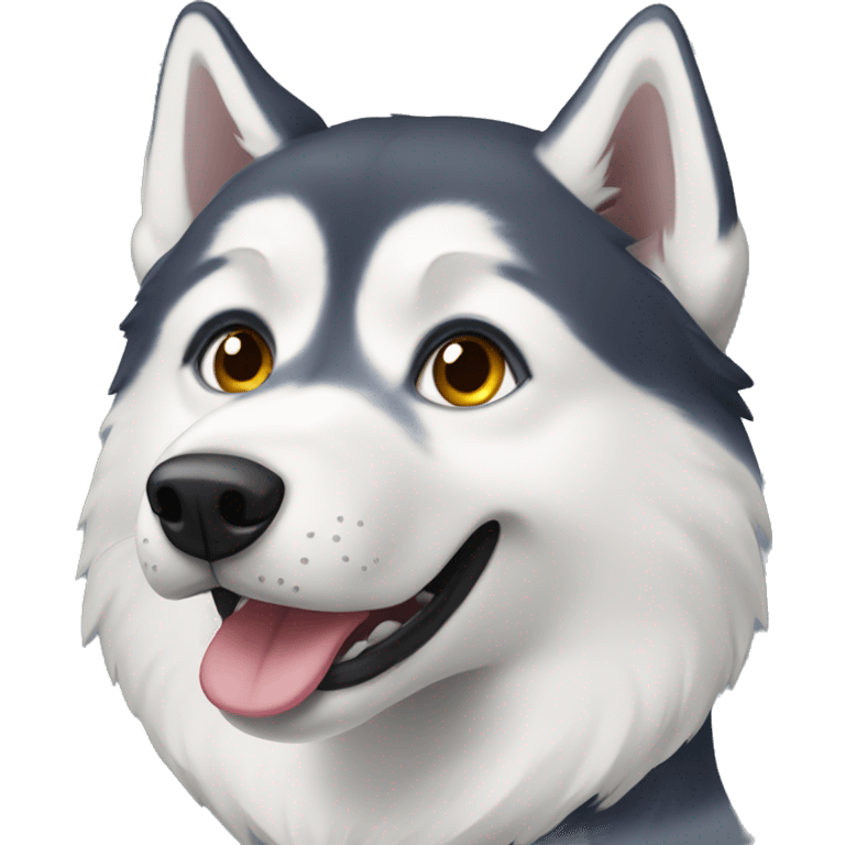 Husky with heterochromea emoji