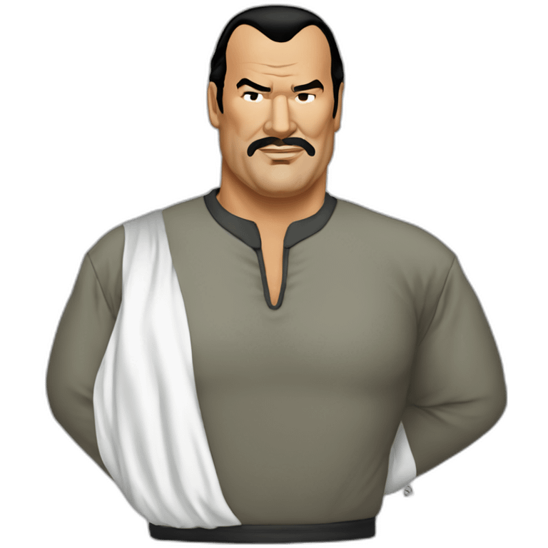 steven seagal cartoon wearing long shirt emoji