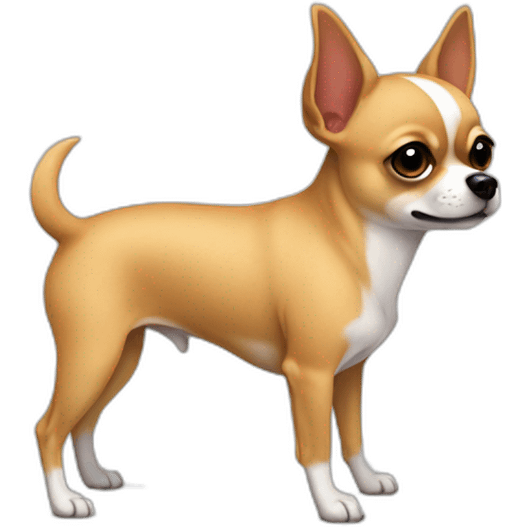 dog pincher kinda chihuahua white little fat emoji