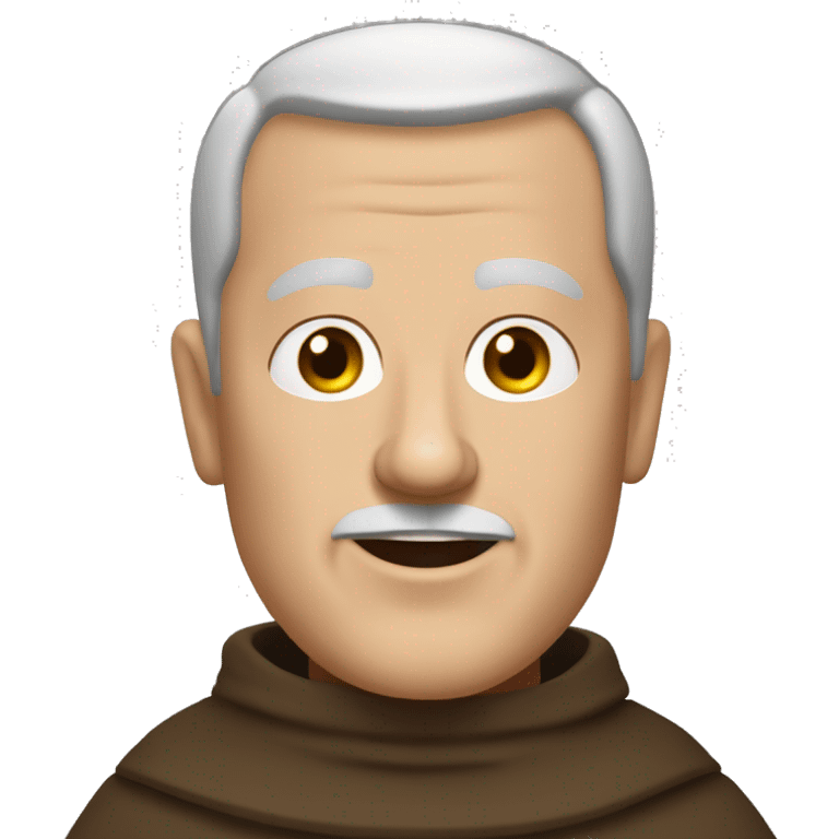 A middle-aged white male friar with a grizzled appearance, buzz cut, and a square jaw. emoji