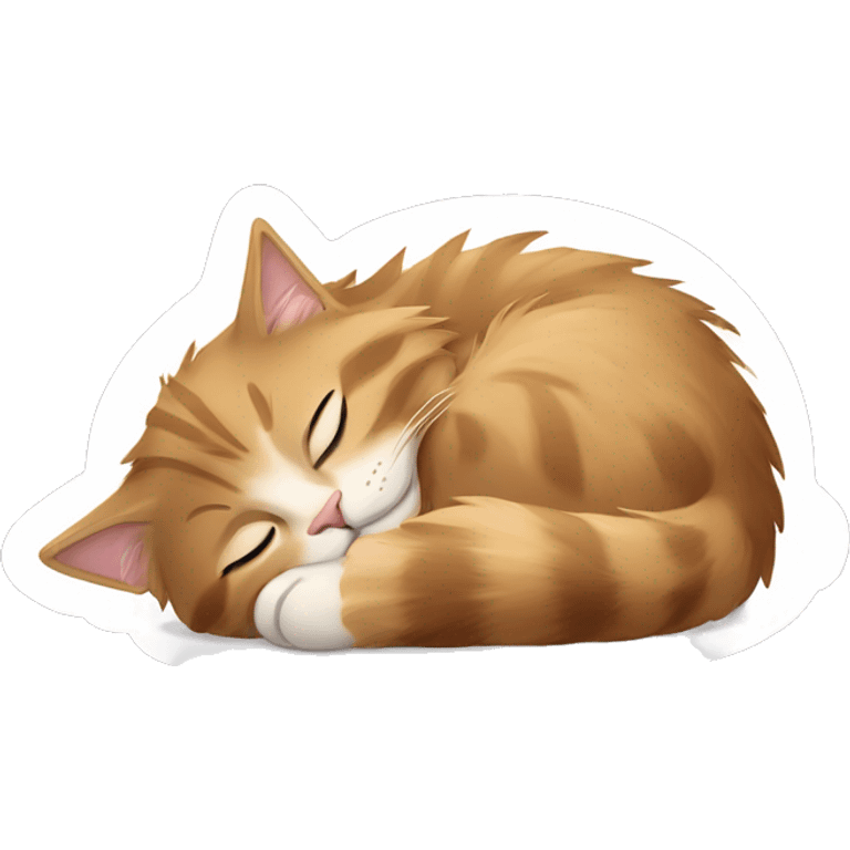 mainecoon cat sleeping emoji