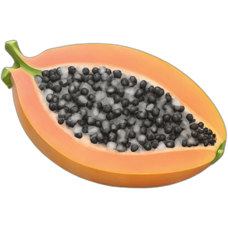 Frozen Papaya cold ice emoji