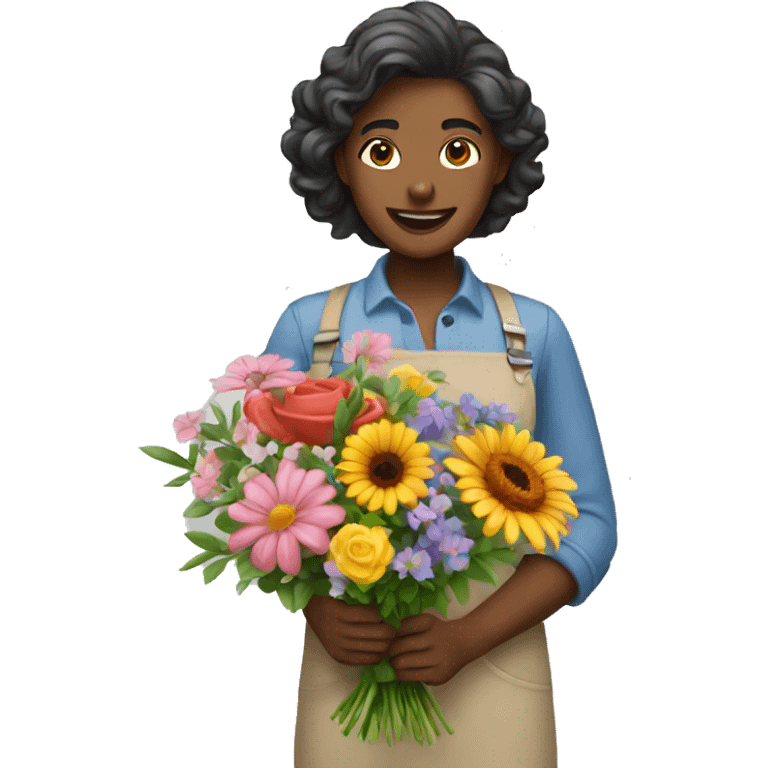 Florist with bouquet  emoji