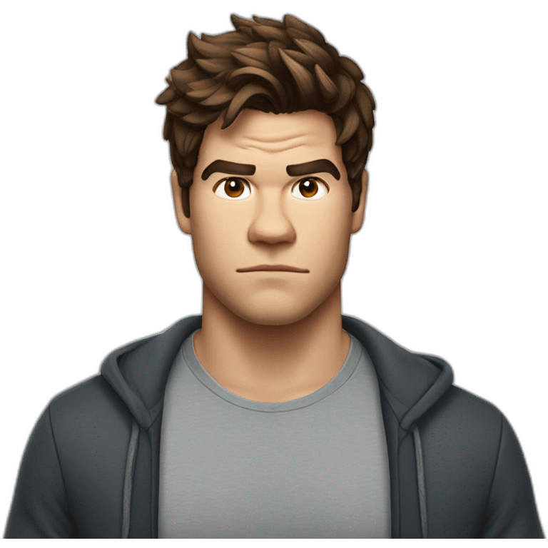 Adam Devine serious emoji