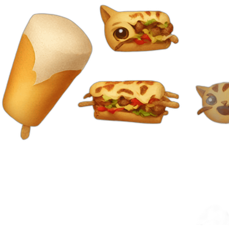 Cat kebab emoji