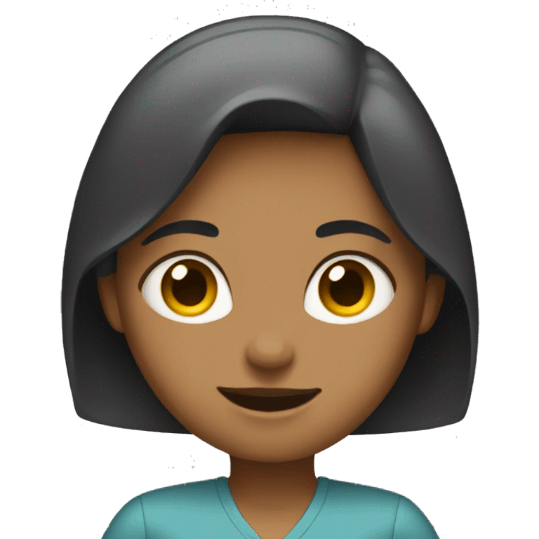 Girl with arms in a high vee emoji