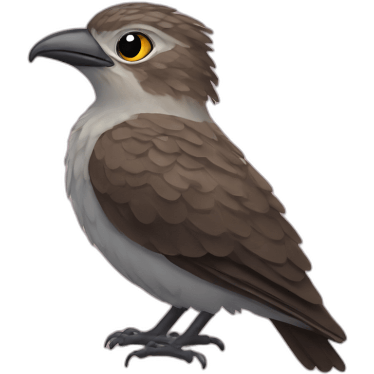 nightjar bird on laptop emoji