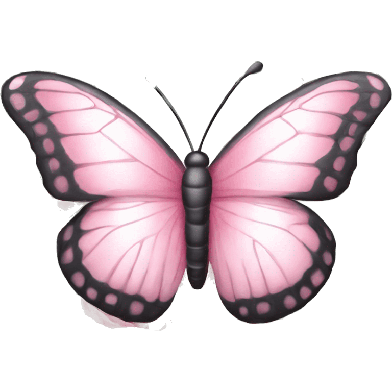 Pastell pink butterfly with white roses emoji