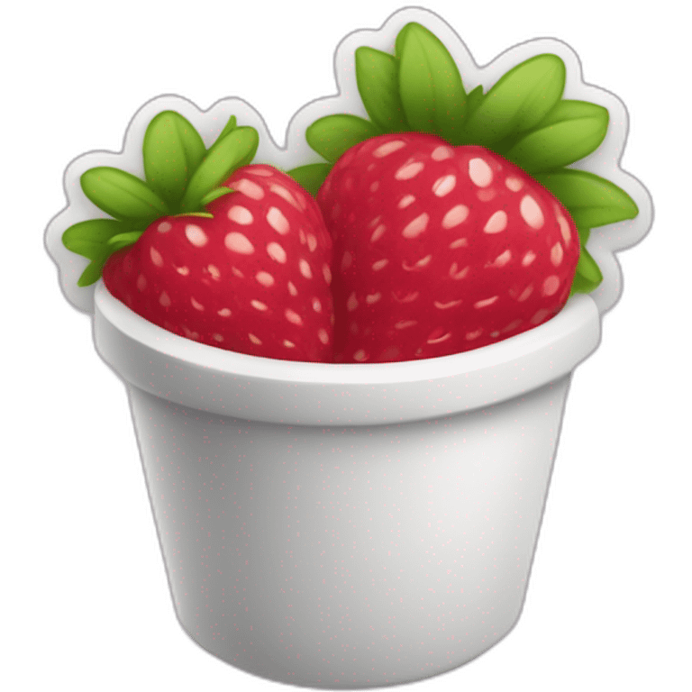 Fraise framboise mirtylle emoji