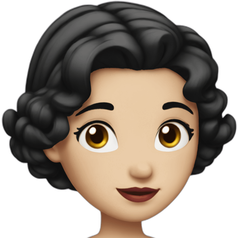 Snow White short black hair princess emoji