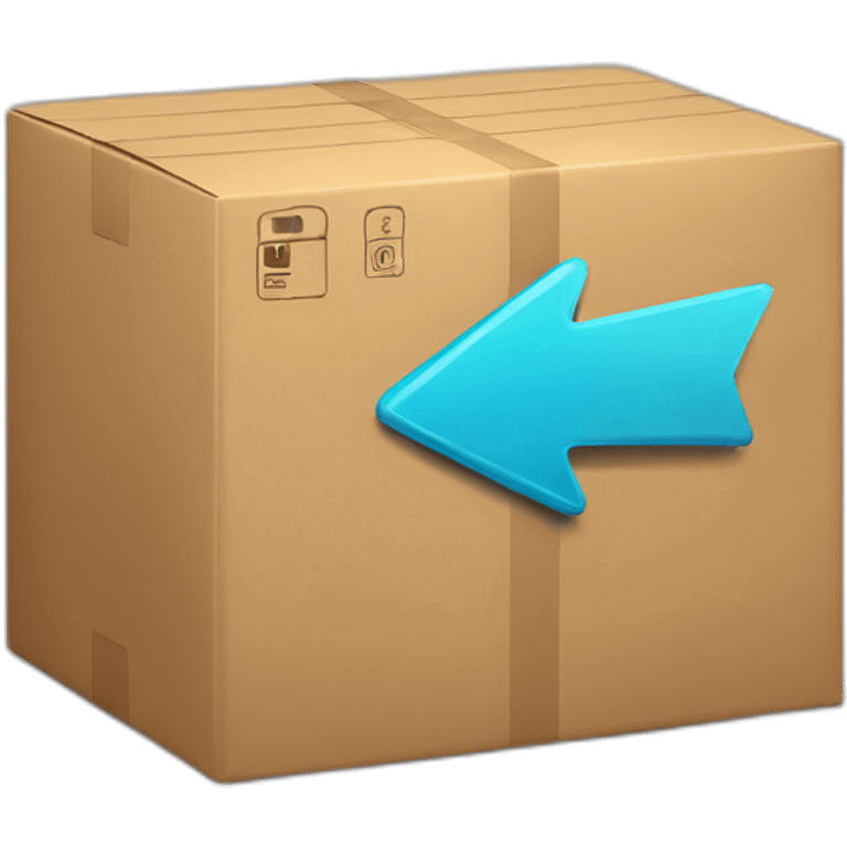 package with arrow on top showing it is shiping or moving emoji