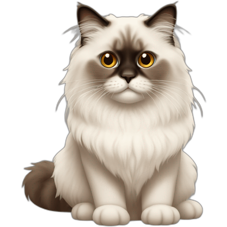 himalayan ragdoll cat with brown eyes emoji