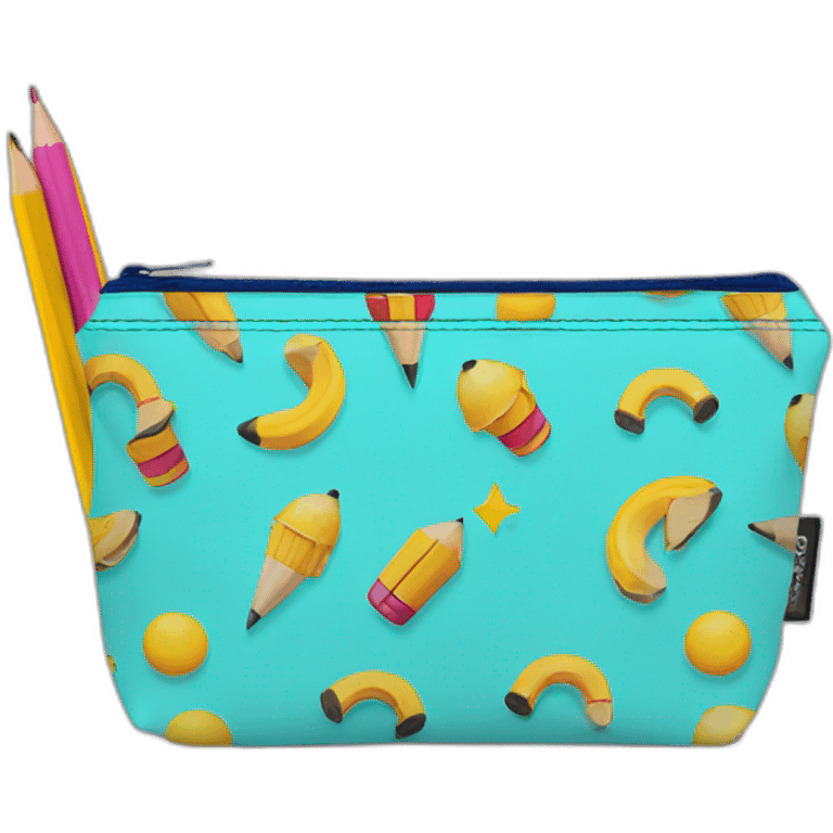 pencil case with zipper emoji