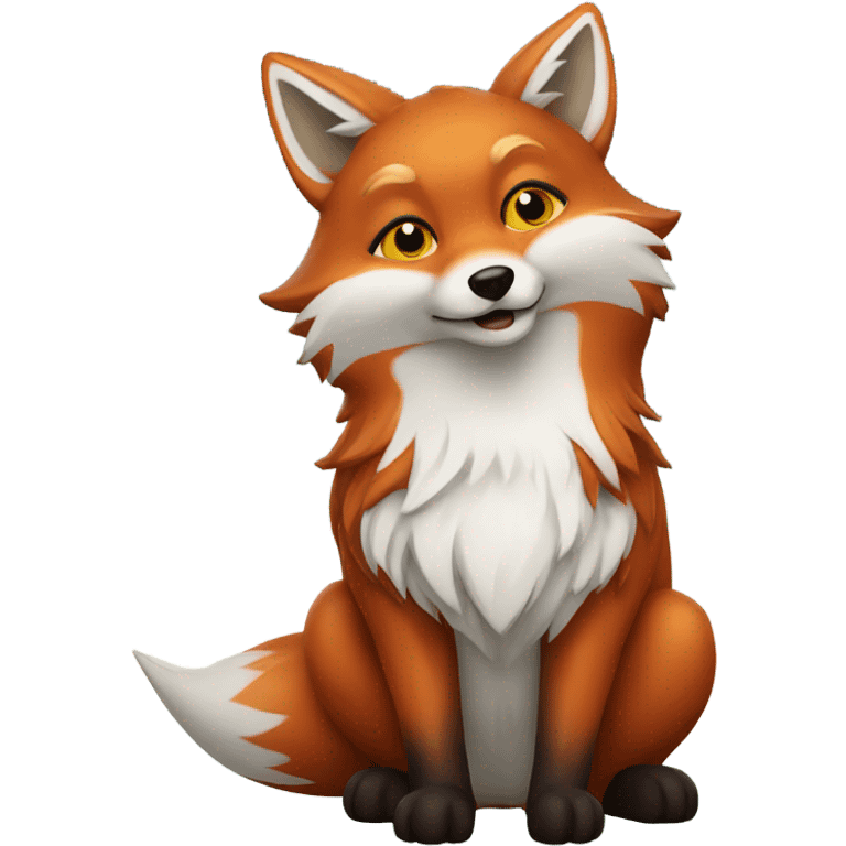 Christmas fox emoji