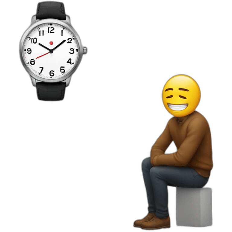 Homme sur une horloge emoji