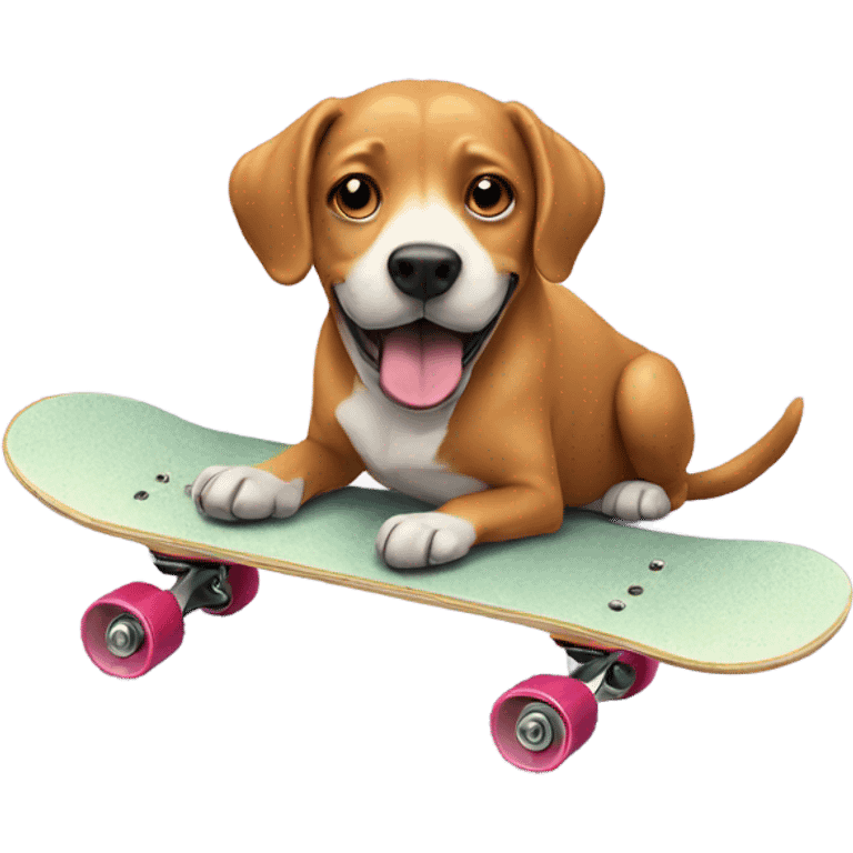 Dog on a skateboard  emoji