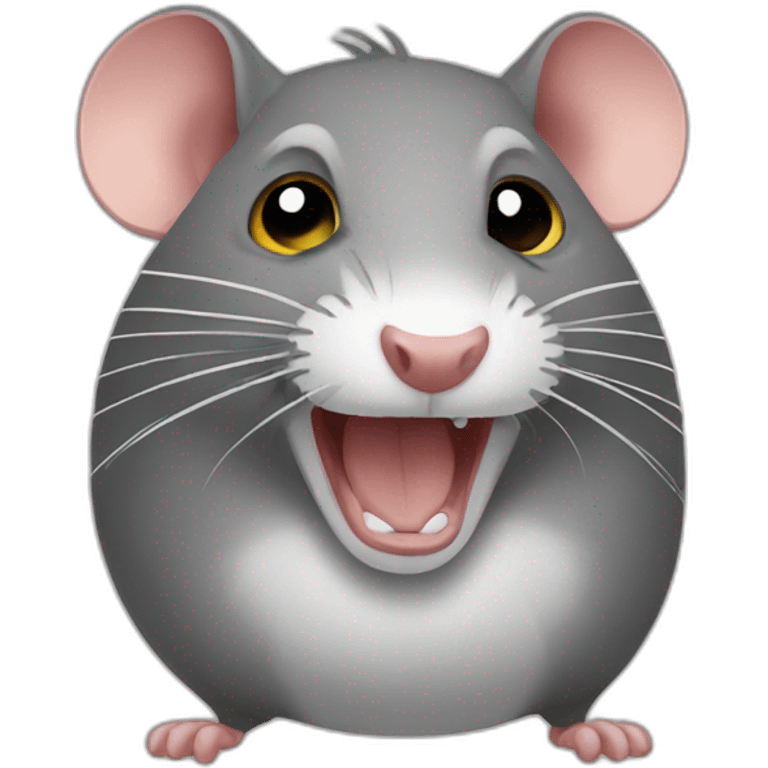 Panicking rat very stressed emoji