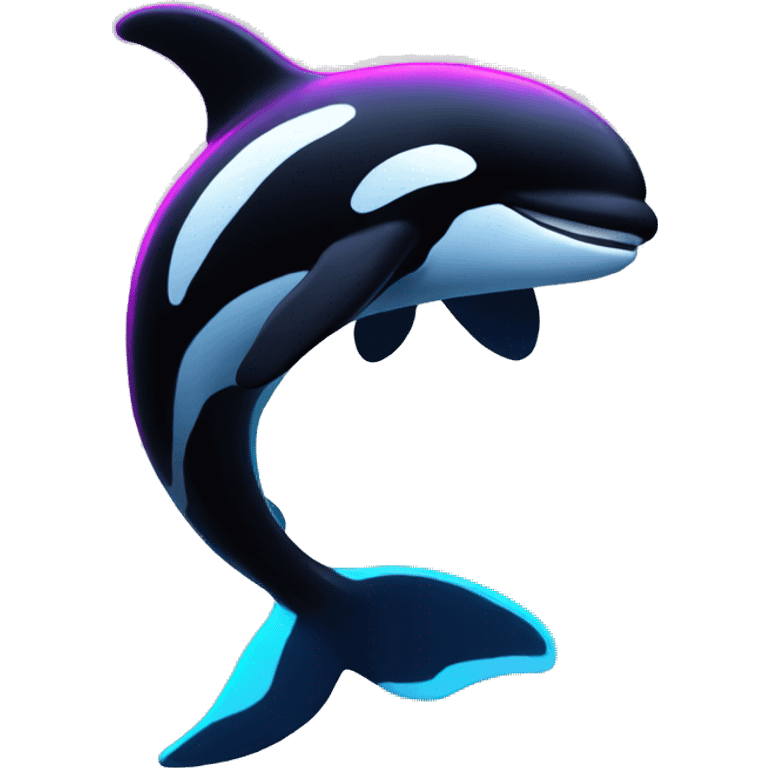 neon orca emoji