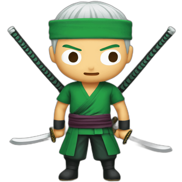 zoro with three katanas emoji