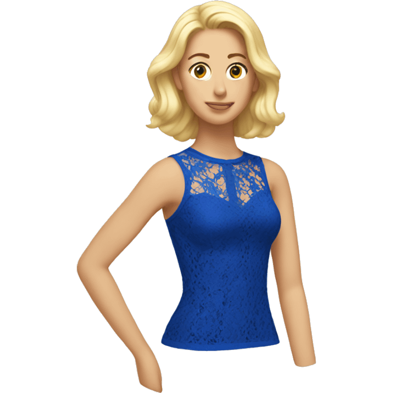 Royal blue lace top  emoji