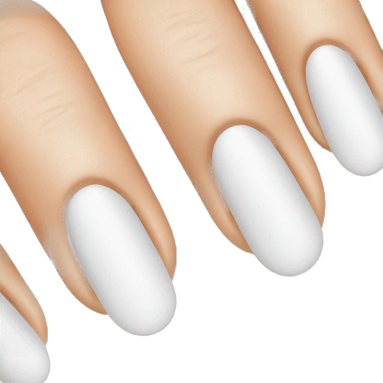 oval shaped nails with french tip, medium length nails  emoji