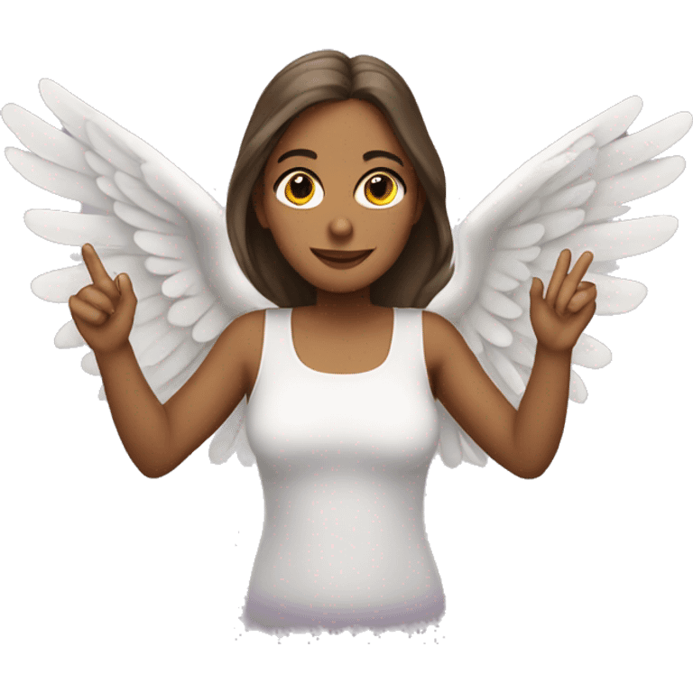 Woman with angel wings flying to heaven  emoji