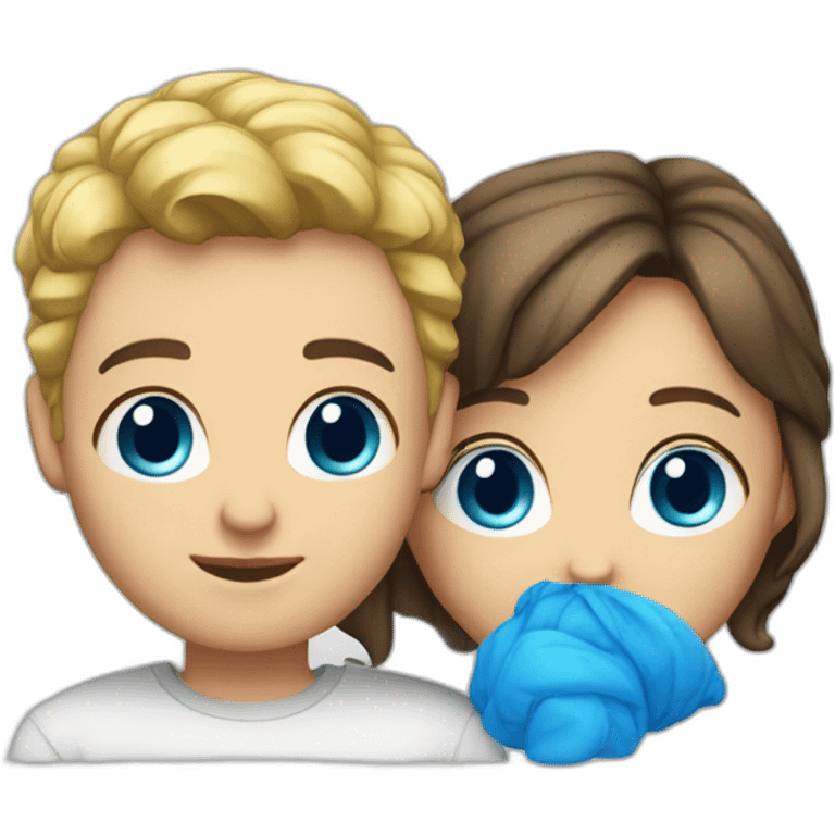 blonde-guy-with-blue-eyes-and-short-brunnette-haired-girl emoji