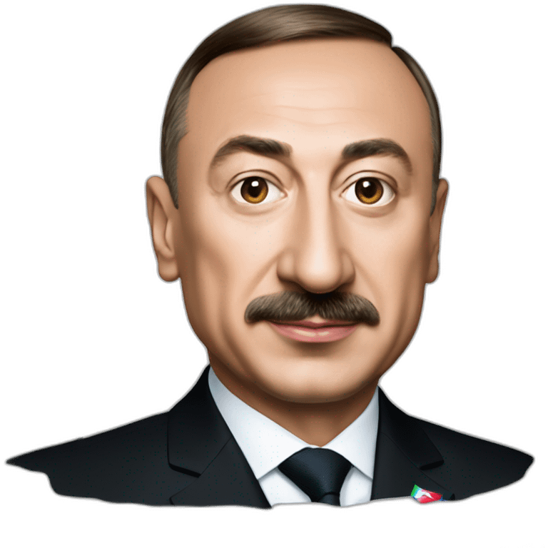 Ilham Aliyev with Azerbaijan flag emoji