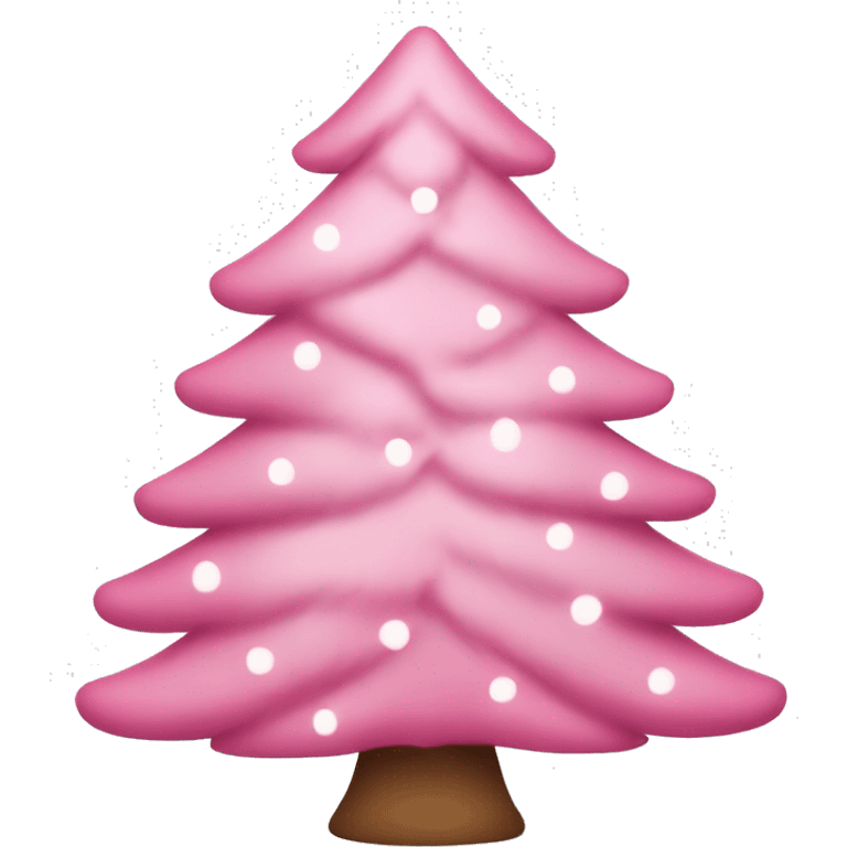 Cute pink Christmas tree emoji