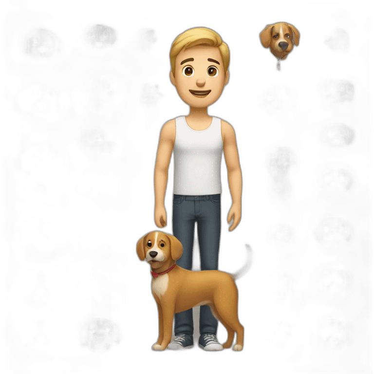 Man with dog emoji