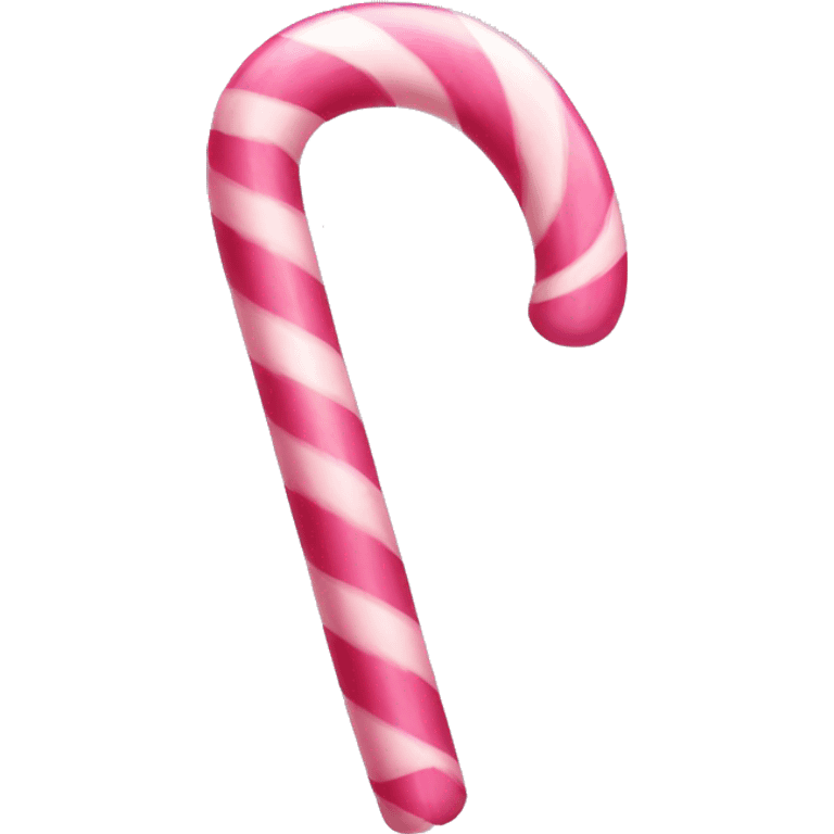 One pink candy cane emoji