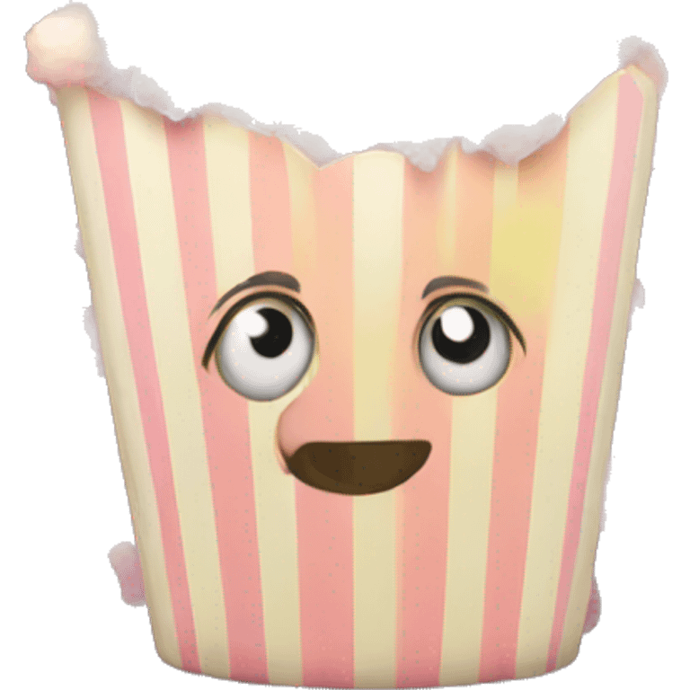 Light pink popcorn emoji