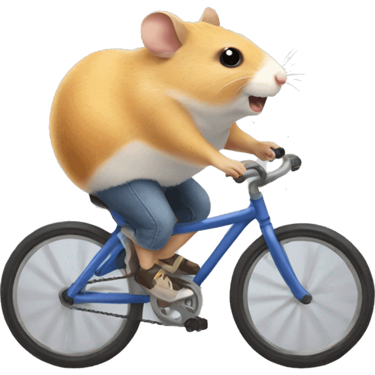 Hamster riding bicycle  emoji