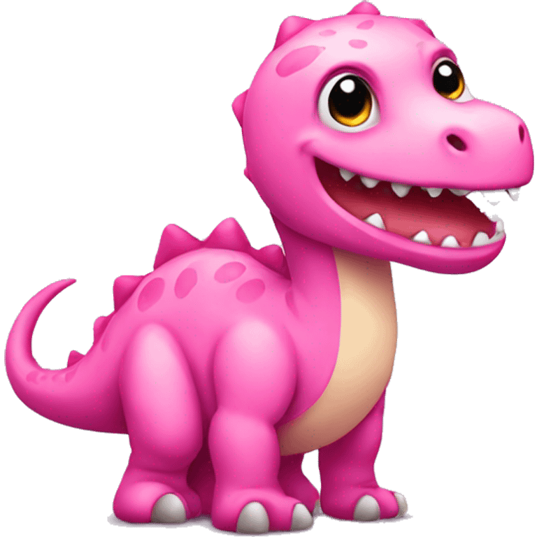 Pink cute dinosaur  emoji